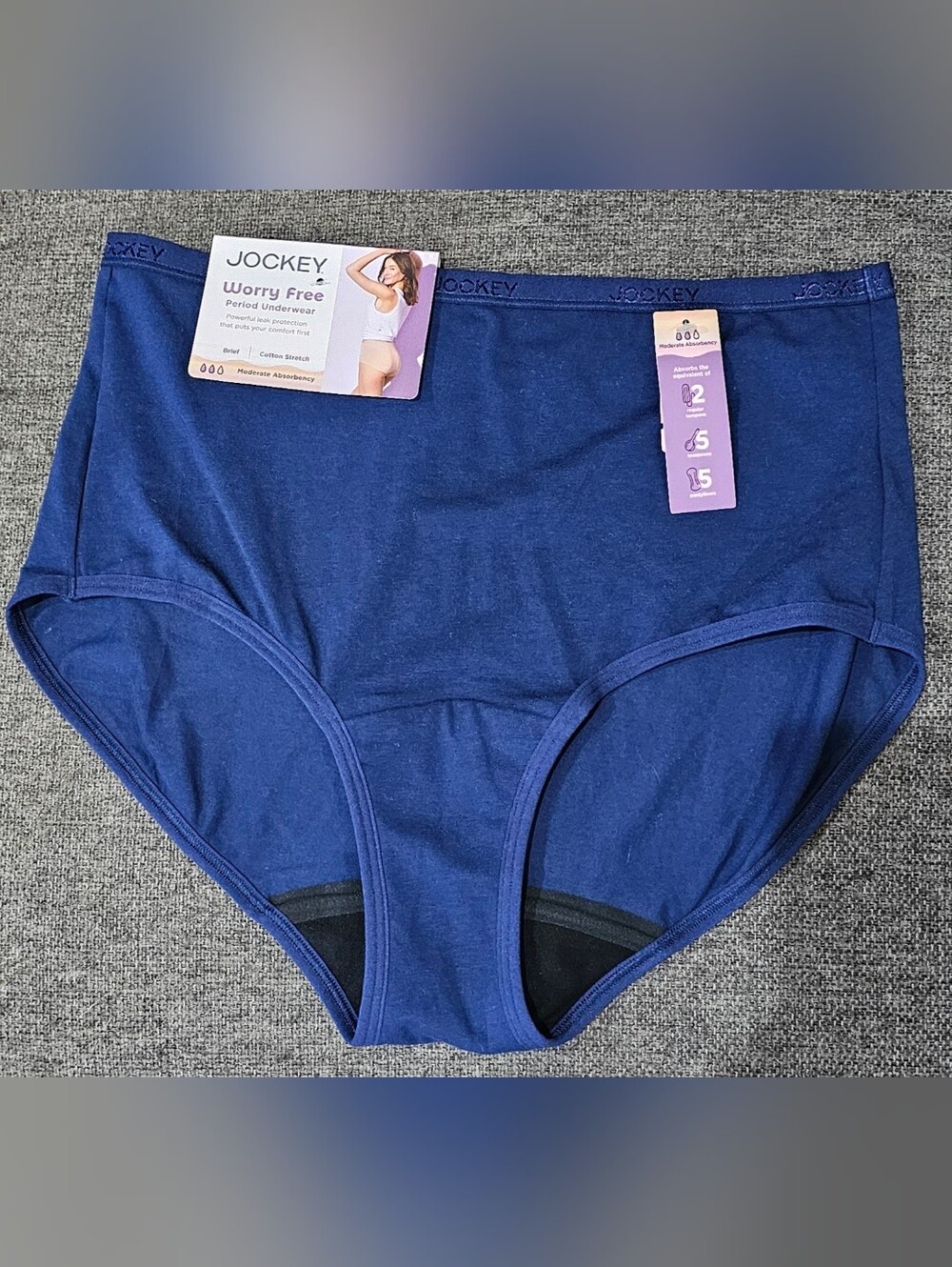 Jockey Worry Free Period Briefs in Blue
